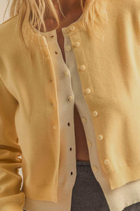 Double Up Layered Two-Tone Button-Up Cardigan - ShopPromesa