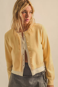 Double Up Layered Two-Tone Button-Up Cardigan - ShopPromesa