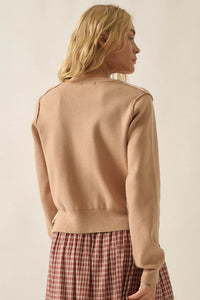 Double Up Layered Two-Tone Button-Up Cardigan - ShopPromesa