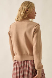 Double Up Layered Two-Tone Button-Up Cardigan - ShopPromesa