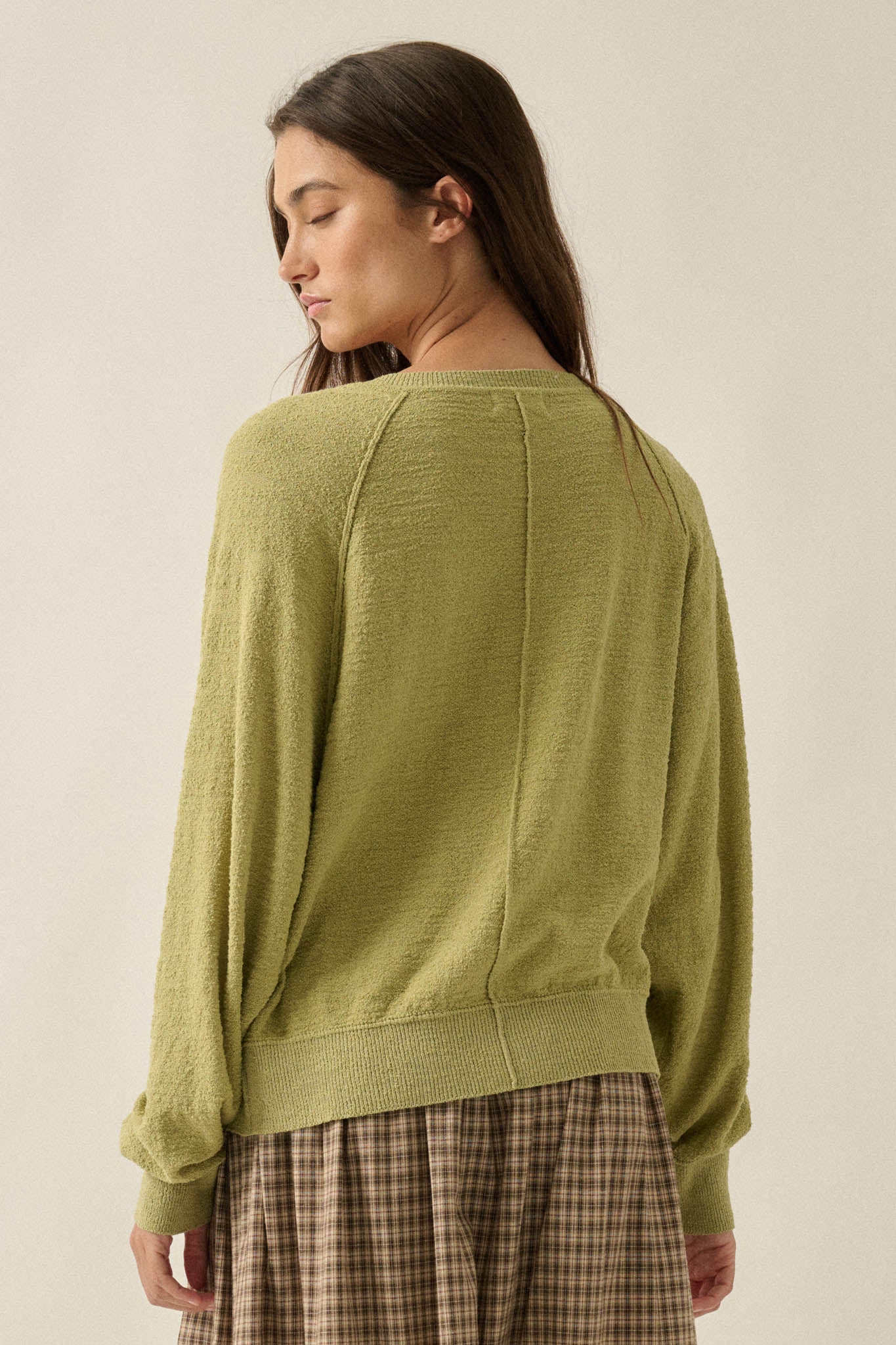 Close to You Textured Knit Raglan Cardigan - ShopPromesa