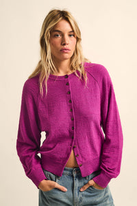 Close to You Textured Knit Raglan Cardigan - ShopPromesa