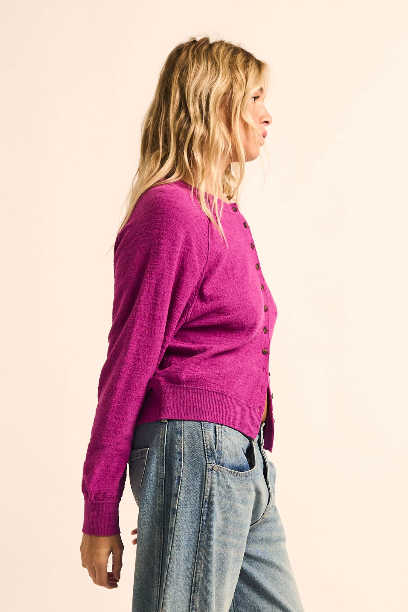 Close to You Textured Knit Raglan Cardigan - ShopPromesa