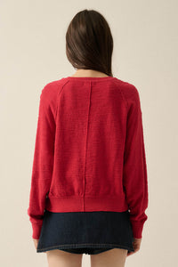 Close to You Textured Knit Raglan Cardigan - ShopPromesa