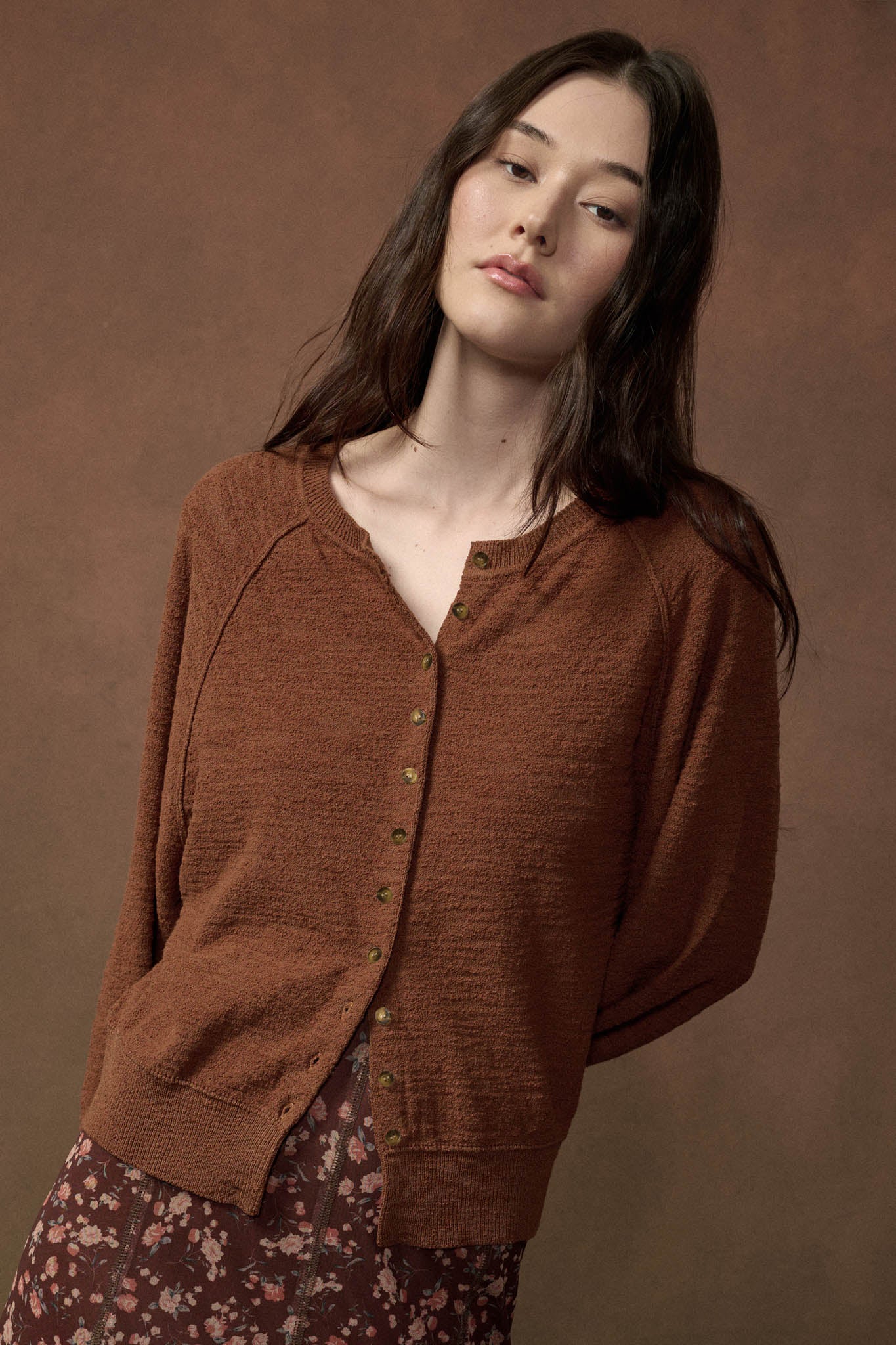 Close to You Textured Knit Raglan Cardigan - ShopPromesa