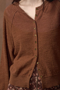 Close to You Textured Knit Raglan Cardigan - ShopPromesa