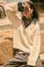 Too Easy Ribbed Knit and Denim Layered Sweater - ShopPromesa