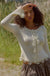 Frilly Frolic Lace-Ruffle Ribbed Knit Cardigan Top - ShopPromesa