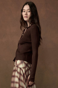 Kind Soul Ribbed Knit Button-Up Thumbhole Cardigan - ShopPromesa