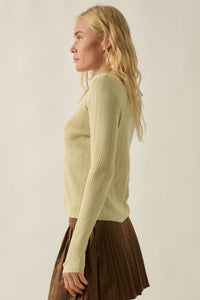 Kind Soul Ribbed Knit Button-Up Thumbhole Cardigan - ShopPromesa