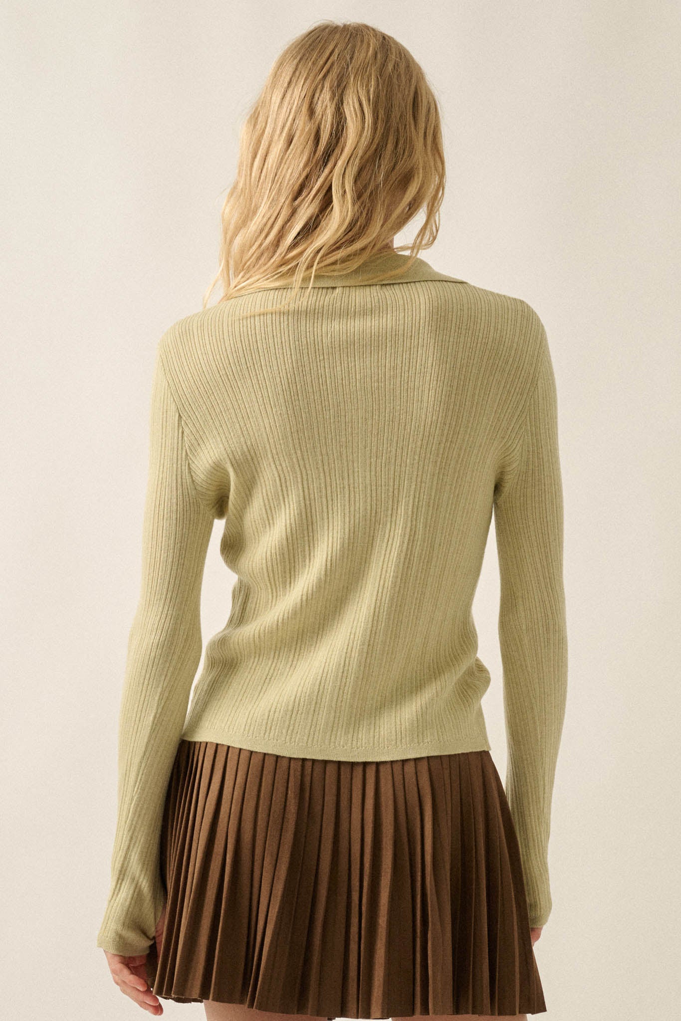 Kind Soul Ribbed Knit Button-Up Thumbhole Cardigan - ShopPromesa