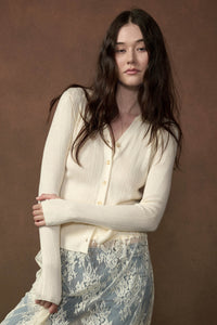 Kind Soul Ribbed Knit Button-Up Thumbhole Cardigan - ShopPromesa