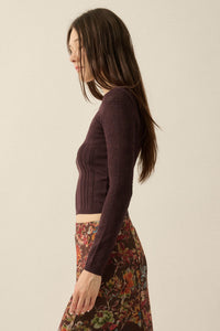 On Pointe Floral Pointelle Scoop-Neck Cropped Top - ShopPromesa