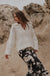 Light Touch Fuzzy Pointelle-Knit Collared Sweater - ShopPromesa