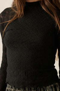 Looking Lovely Floral Lace Split-Cuff Henley Top - ShopPromesa