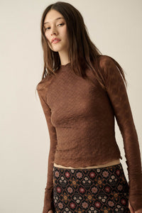 Looking Lovely Floral Lace Split-Cuff Henley Top - ShopPromesa