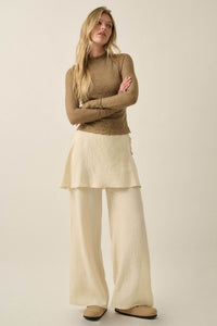 Looking Lovely Floral Lace Split-Cuff Henley Top - ShopPromesa
