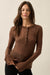Lovely You Floral Lace Mock-Neck Thumbhole Top - ShopPromesa