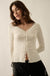 Self Love Rib-Knit Split-Front Long-Sleeve Top - ShopPromesa