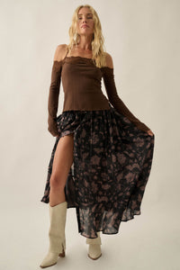Best Self Rib-Knit Off-Shoulder Long-Sleeve Top - ShopPromesa
