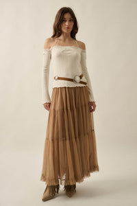 Best Self Rib-Knit Off-Shoulder Long-Sleeve Top - ShopPromesa
