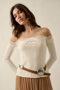 Best Self Rib-Knit Off-Shoulder Long-Sleeve Top - ShopPromesa