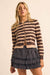 Right Stripes Layered Striped Knit Button-Up Cardigan - ShopPromesa