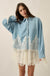 Denim Dreamer Lace-Hem Oversize Button-Up Shirt - ShopPromesa