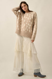 Doe Your Thing Deer-Print Jacquard-Knit Sweater - ShopPromesa