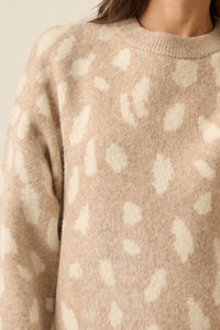 Doe Your Thing Deer-Print Jacquard-Knit Sweater - ShopPromesa