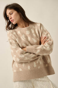 Doe Your Thing Deer-Print Jacquard-Knit Sweater - ShopPromesa
