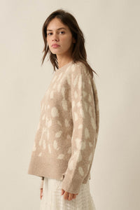 Doe Your Thing Deer-Print Jacquard-Knit Sweater - ShopPromesa