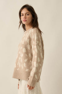 Doe Your Thing Deer-Print Jacquard-Knit Sweater - ShopPromesa