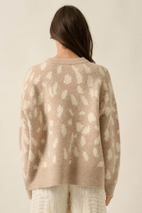 Doe Your Thing Deer-Print Jacquard-Knit Sweater - ShopPromesa