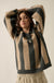 Stripe Out Balloon-Sleeve Striped Polo Sweater - ShopPromesa