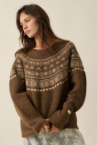 Mountain Mists Fair Isle Raglan-Sleeve Sweater - ShopPromesa