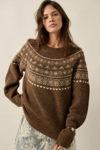 Mountain Mists Fair Isle Raglan-Sleeve Sweater - ShopPromesa