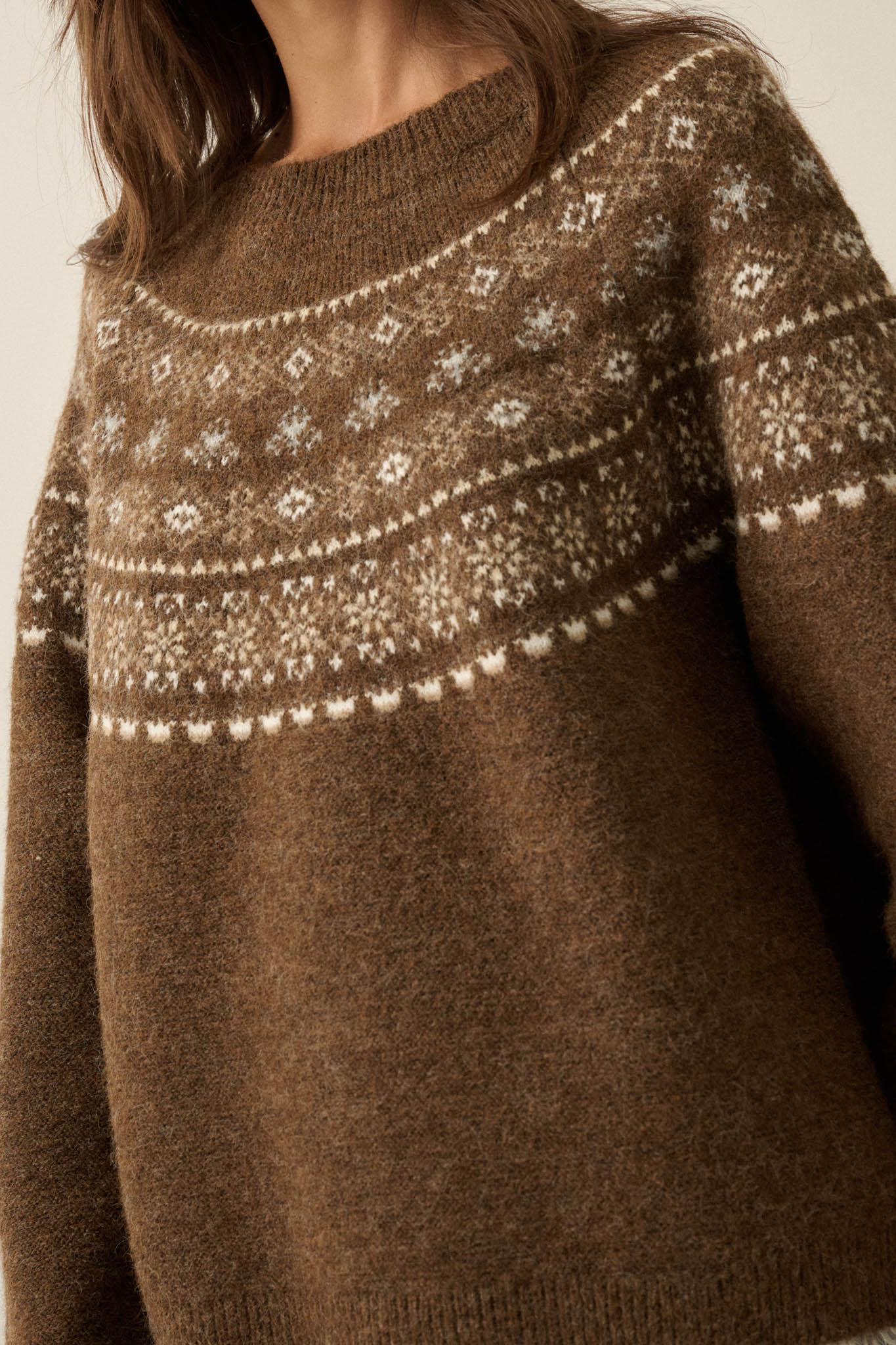 Mountain Mists Fair Isle Raglan-Sleeve Sweater - ShopPromesa
