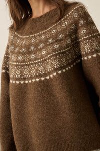 Mountain Mists Fair Isle Raglan-Sleeve Sweater - ShopPromesa