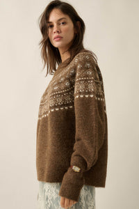 Mountain Mists Fair Isle Raglan-Sleeve Sweater - ShopPromesa