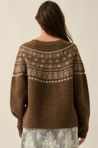 Mountain Mists Fair Isle Raglan-Sleeve Sweater - ShopPromesa