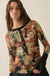 Rich Roses Floral Mesh Split-Cuff Henley Top - ShopPromesa
