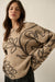 Out on a Limb Floral Jacquard-Knit Oversize Sweater - ShopPromesa