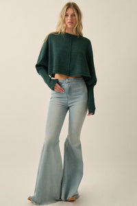 Living Well Cropped Dolman-Sleeve Poncho Sweater - ShopPromesa