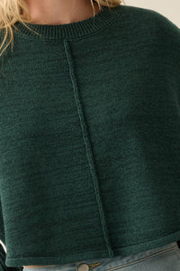 Living Well Cropped Dolman-Sleeve Poncho Sweater - ShopPromesa