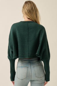 Living Well Cropped Dolman-Sleeve Poncho Sweater - ShopPromesa