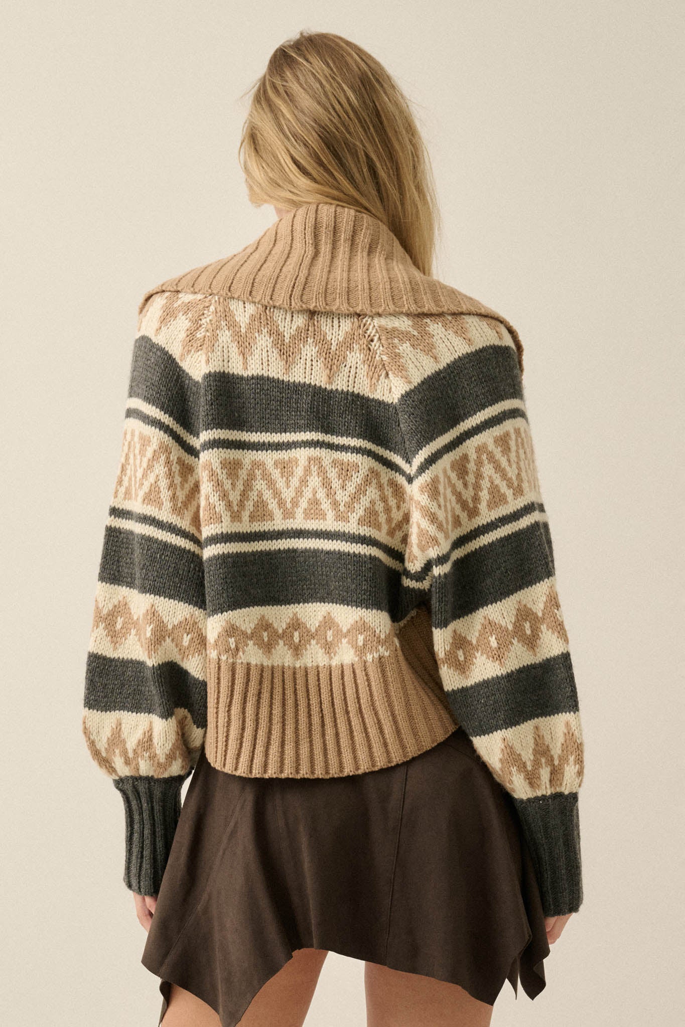 Chic Chalet Fair Isle Knit Shrug and Tube Top Set - ShopPromesa