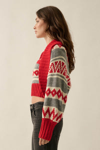 Chic Chalet Fair Isle Knit Shrug and Tube Top Set - ShopPromesa