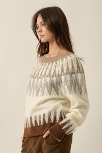 Mountain Retreat Fair Isle Knit Yoke Sweater - ShopPromesa