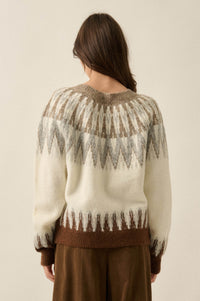 Mountain Retreat Fair Isle Knit Yoke Sweater - ShopPromesa